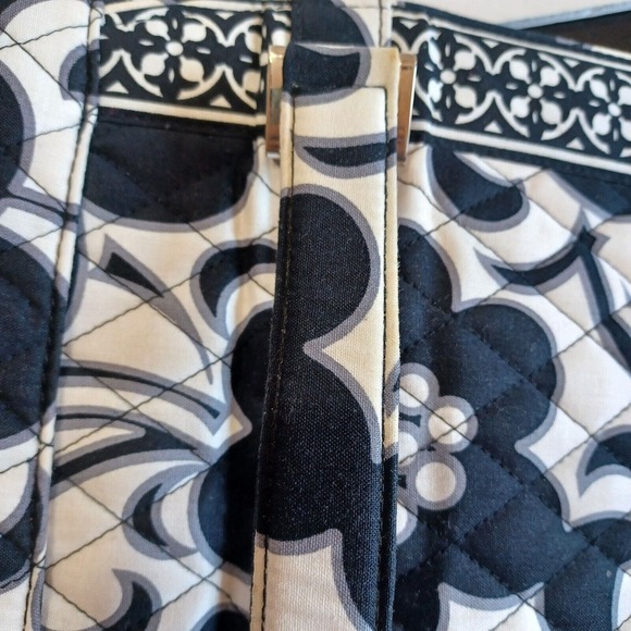 Vera Bradley JULIA Satchel in Night & Day Crossbody Strap Black and White - Picture 7 of 12